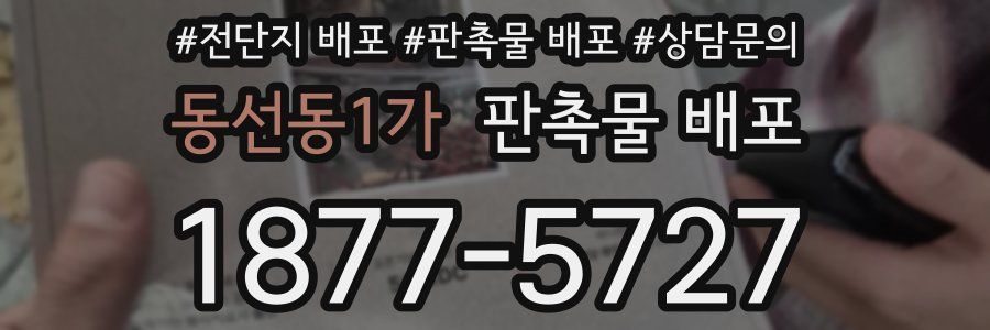 동선동1가 판촉물 배포
