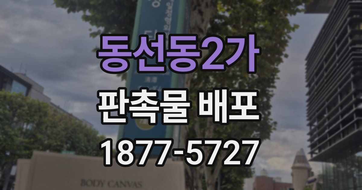 동선동2가 판촉물 배포
