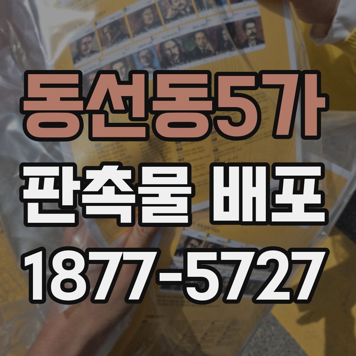 동선동5가 판촉물 배포