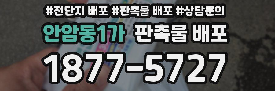 안암동1가 판촉물 배포