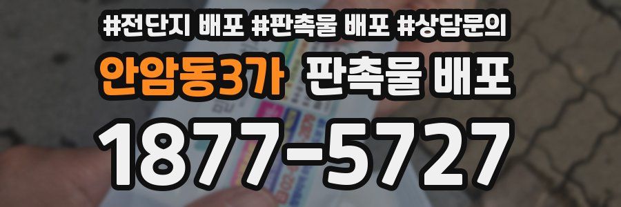 안암동3가 판촉물 배포