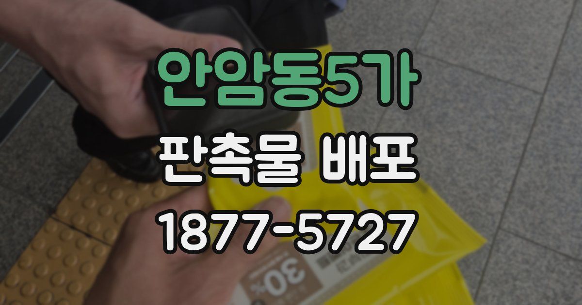 안암동5가 판촉물 배포