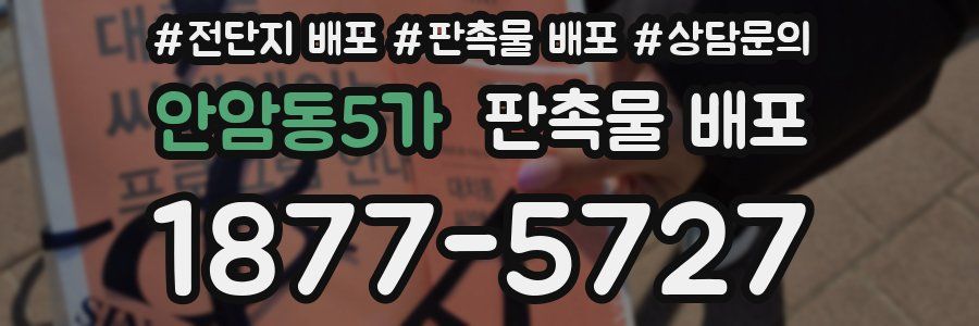 안암동5가 판촉물 배포