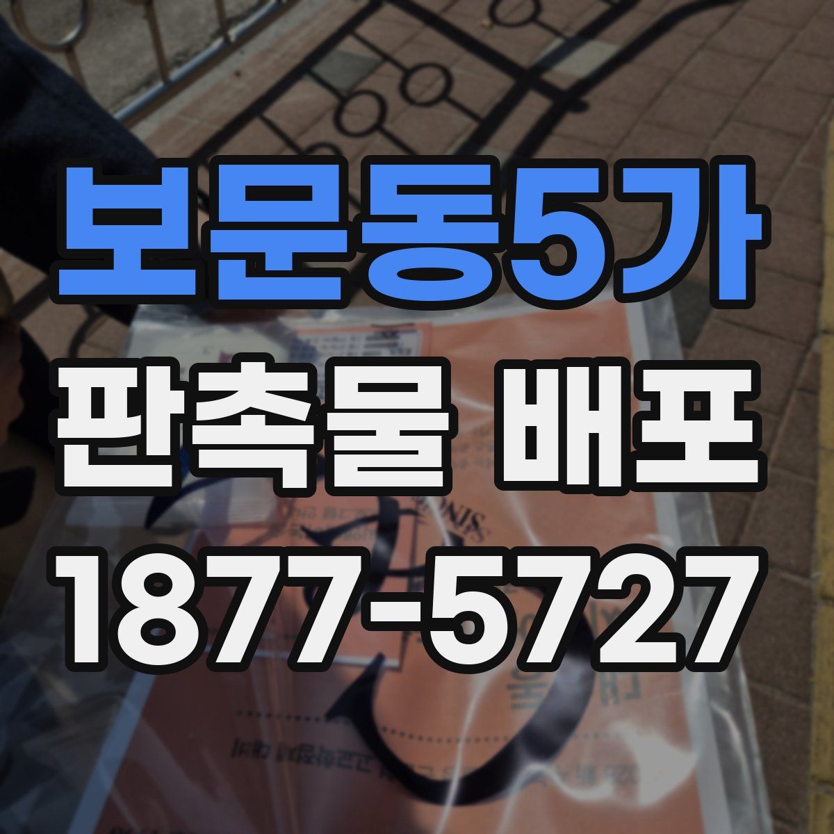보문동5가 판촉물 배포