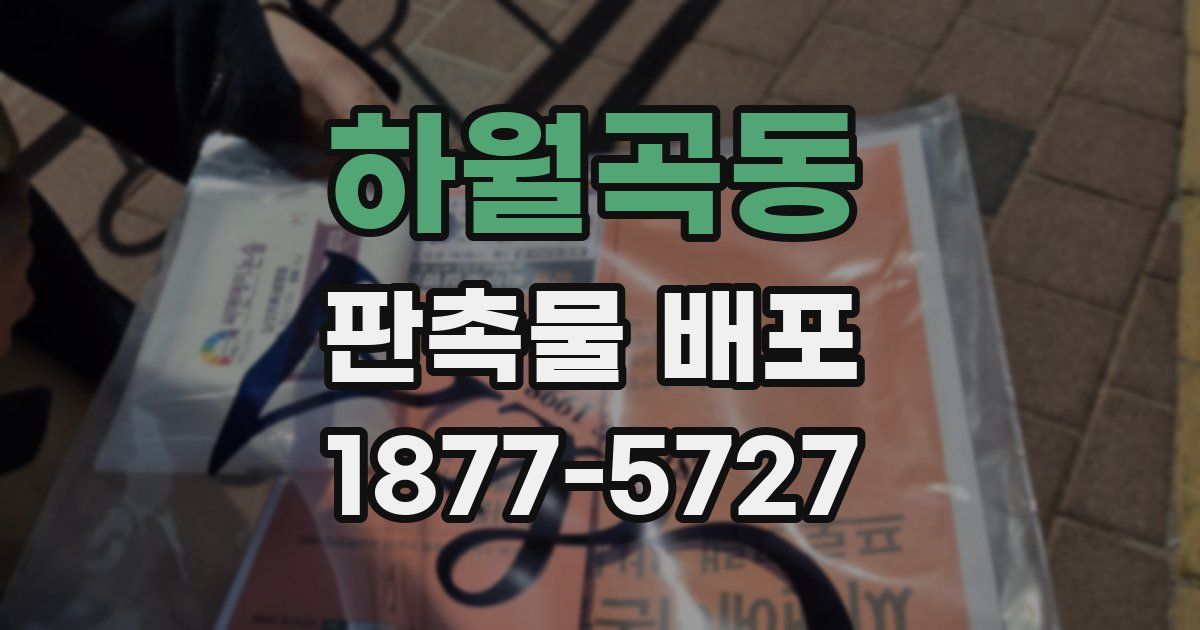 하월곡동 판촉물 배포