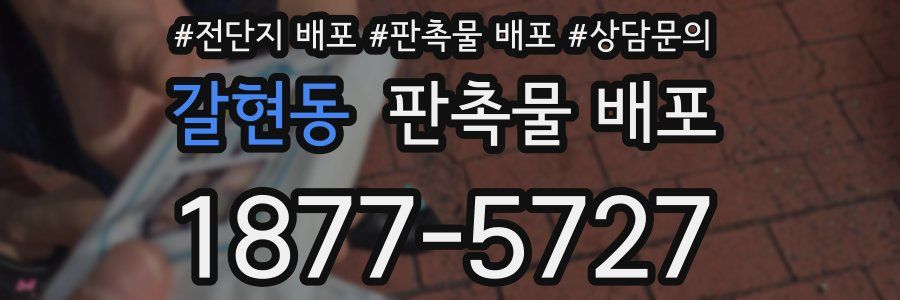 갈현동 판촉물 배포
