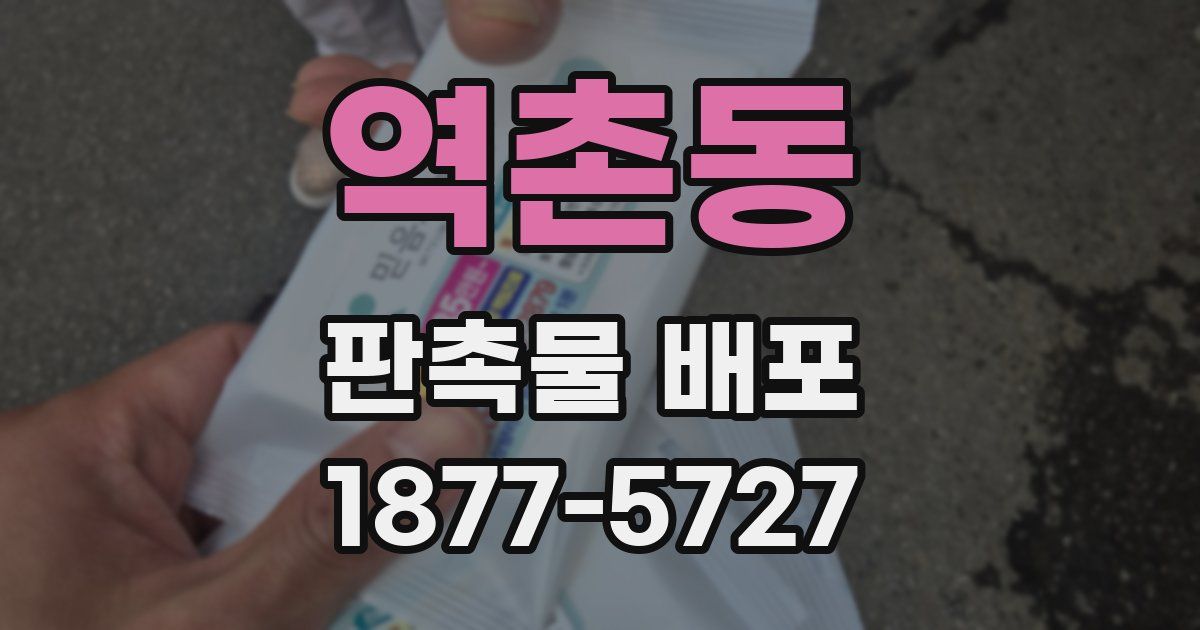 역촌동 판촉물 배포