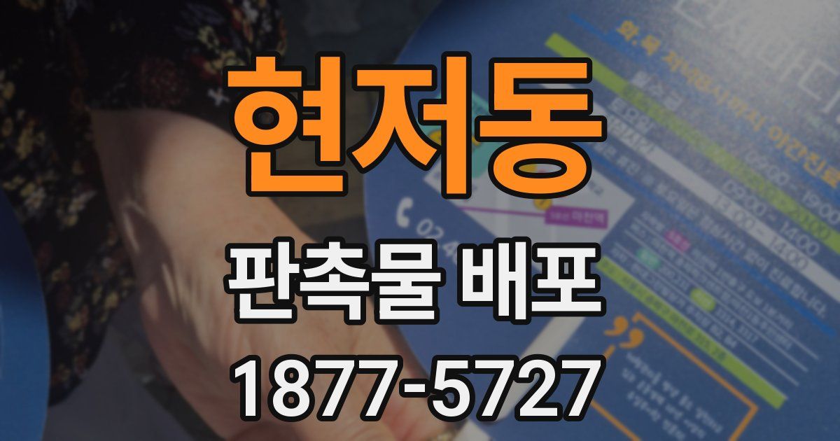 현저동 판촉물 배포