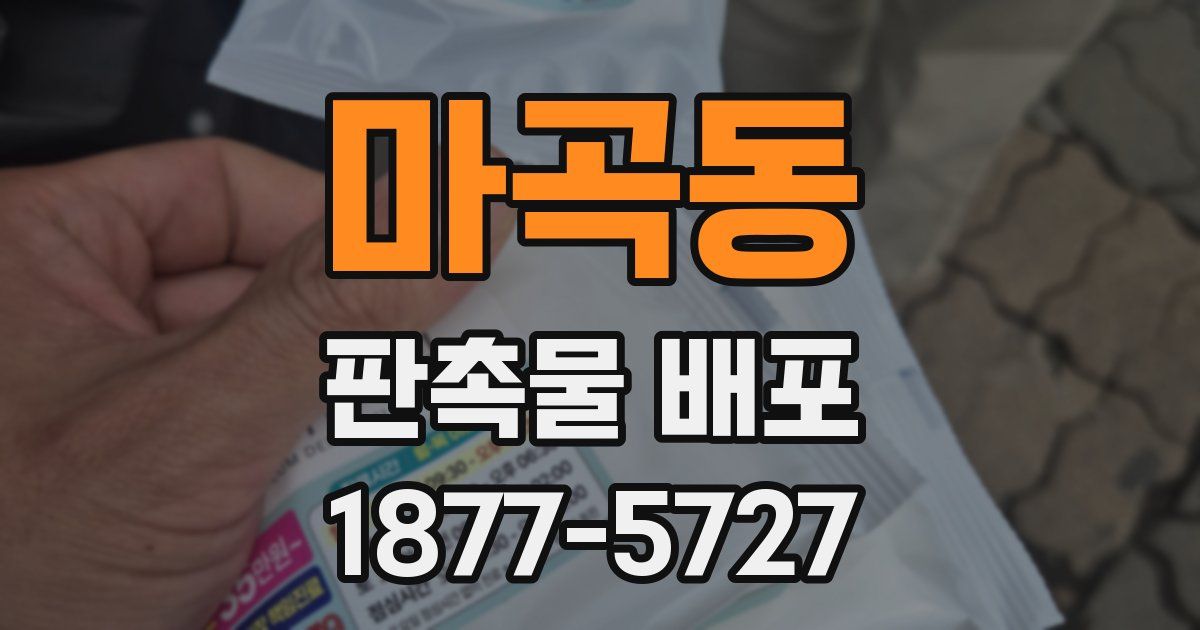 마곡동 판촉물 배포