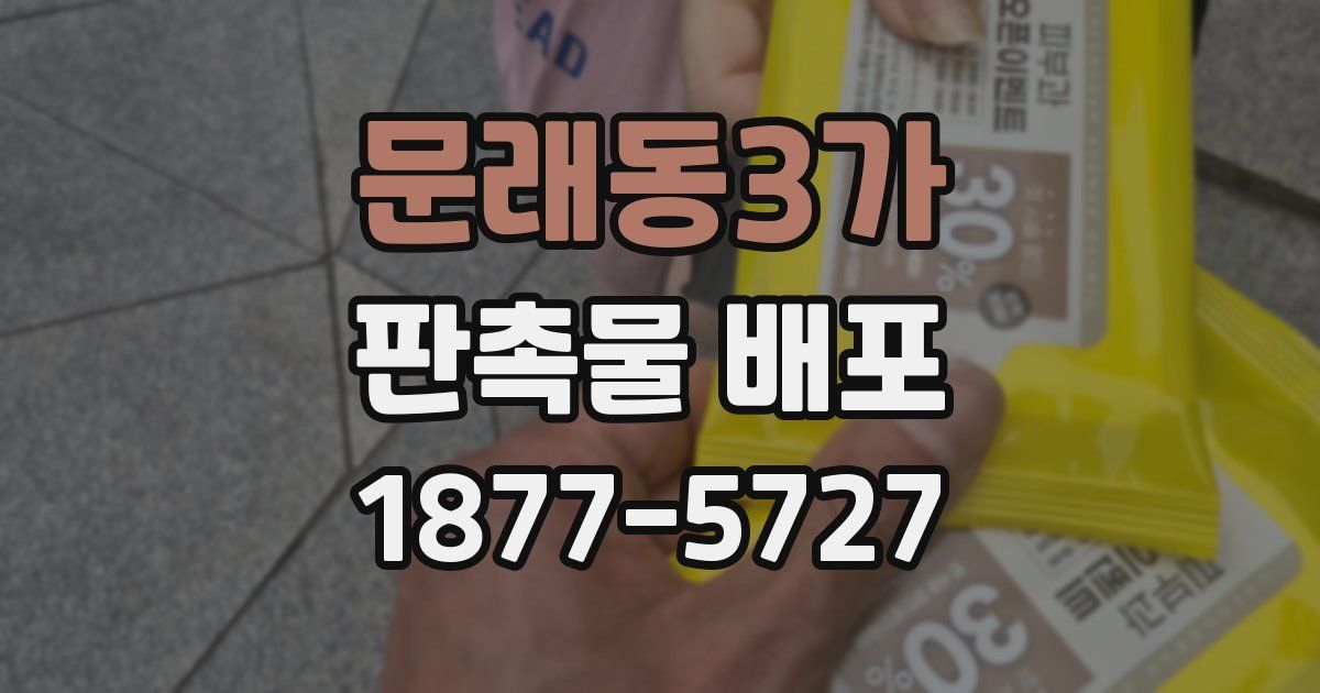 문래동3가 판촉물 배포