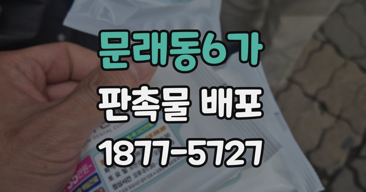 문래동6가 판촉물 배포