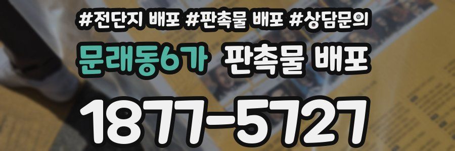 문래동6가 판촉물 배포