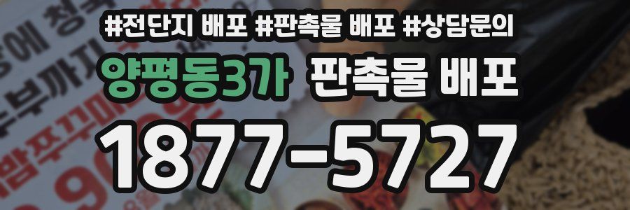 양평동3가 판촉물 배포