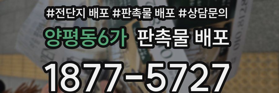 양평동6가 판촉물 배포