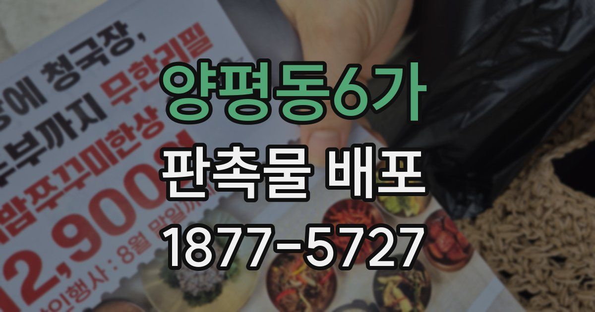 양평동6가 판촉물 배포