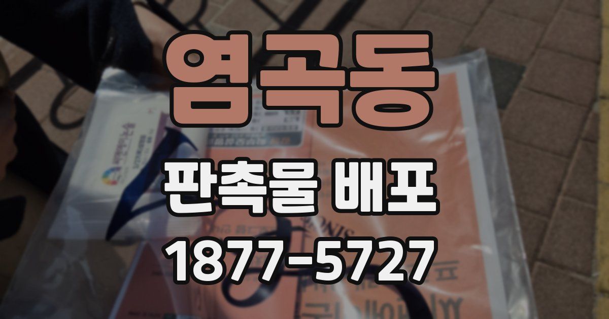 염곡동 판촉물 배포