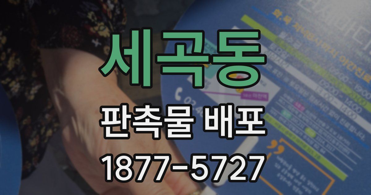 세곡동 판촉물 배포