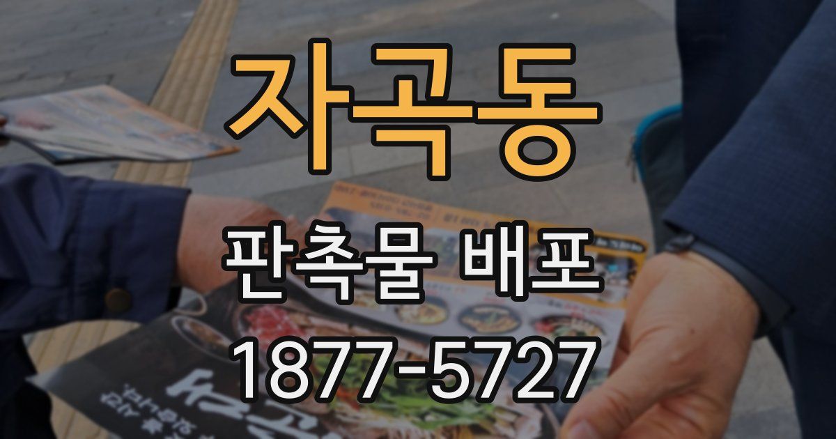 자곡동 판촉물 배포