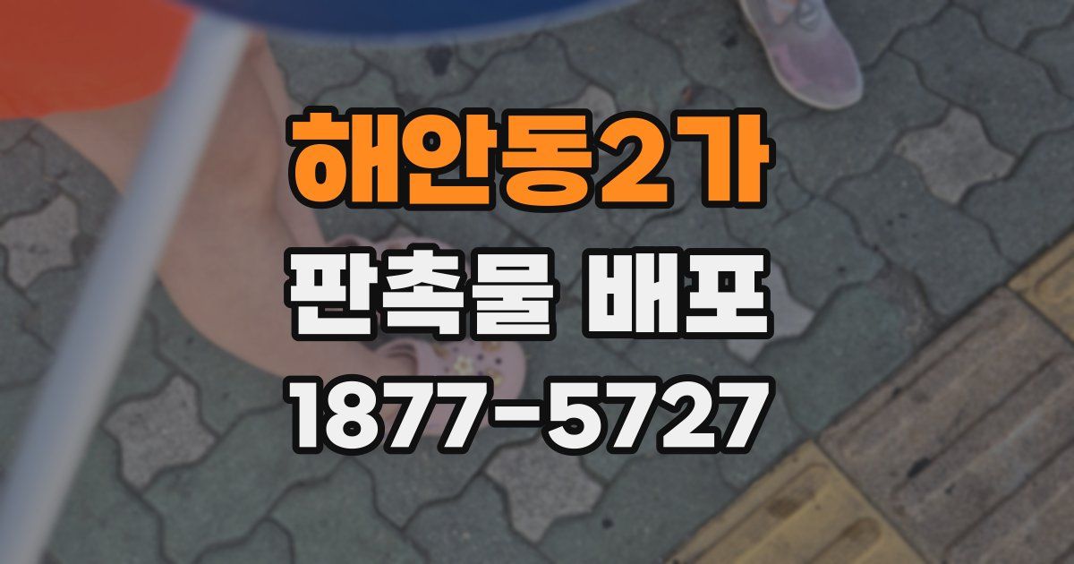 해안동2가 판촉물 배포