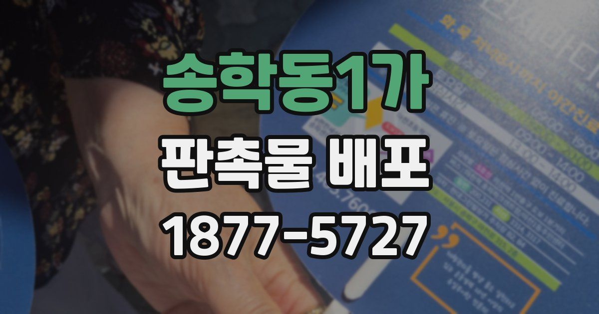 송학동1가 판촉물 배포