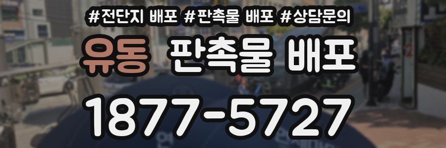 유동 판촉물 배포