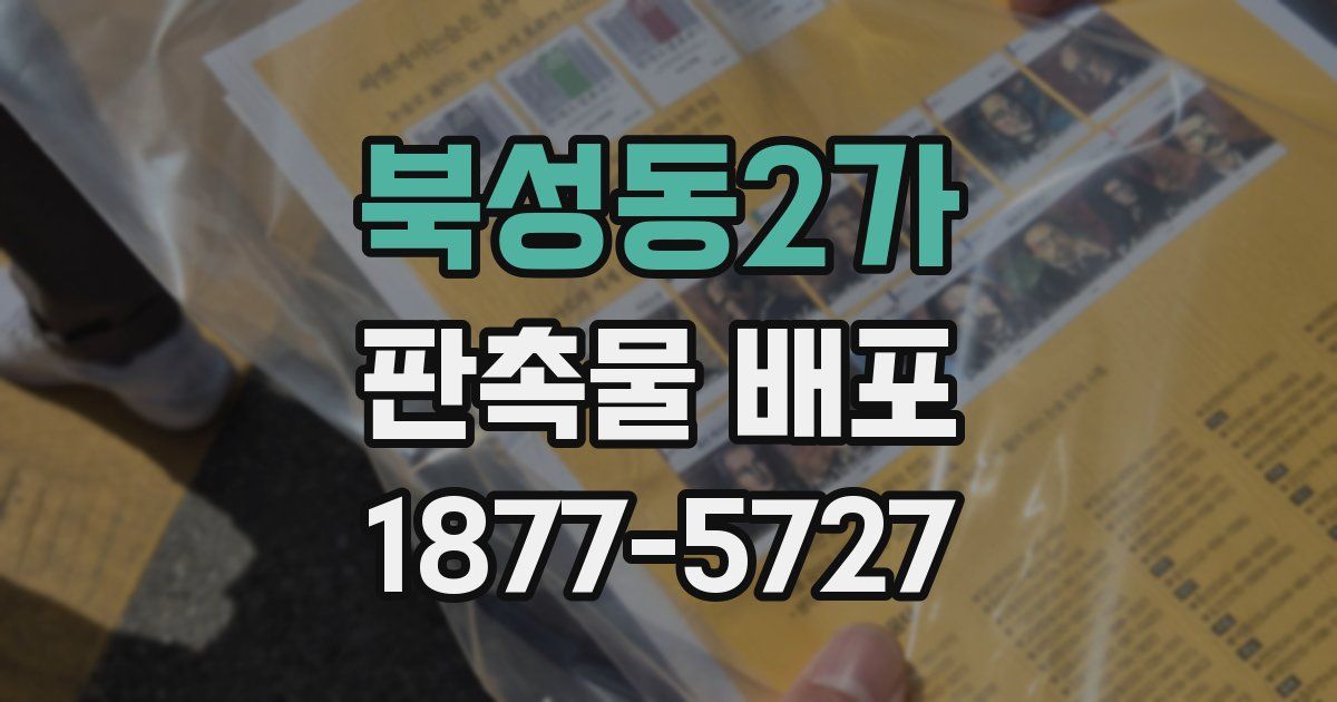 북성동2가 판촉물 배포