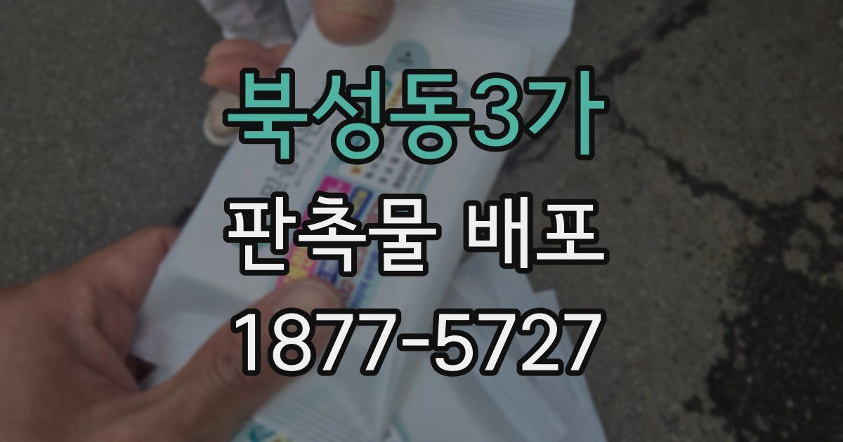 북성동3가 판촉물 배포