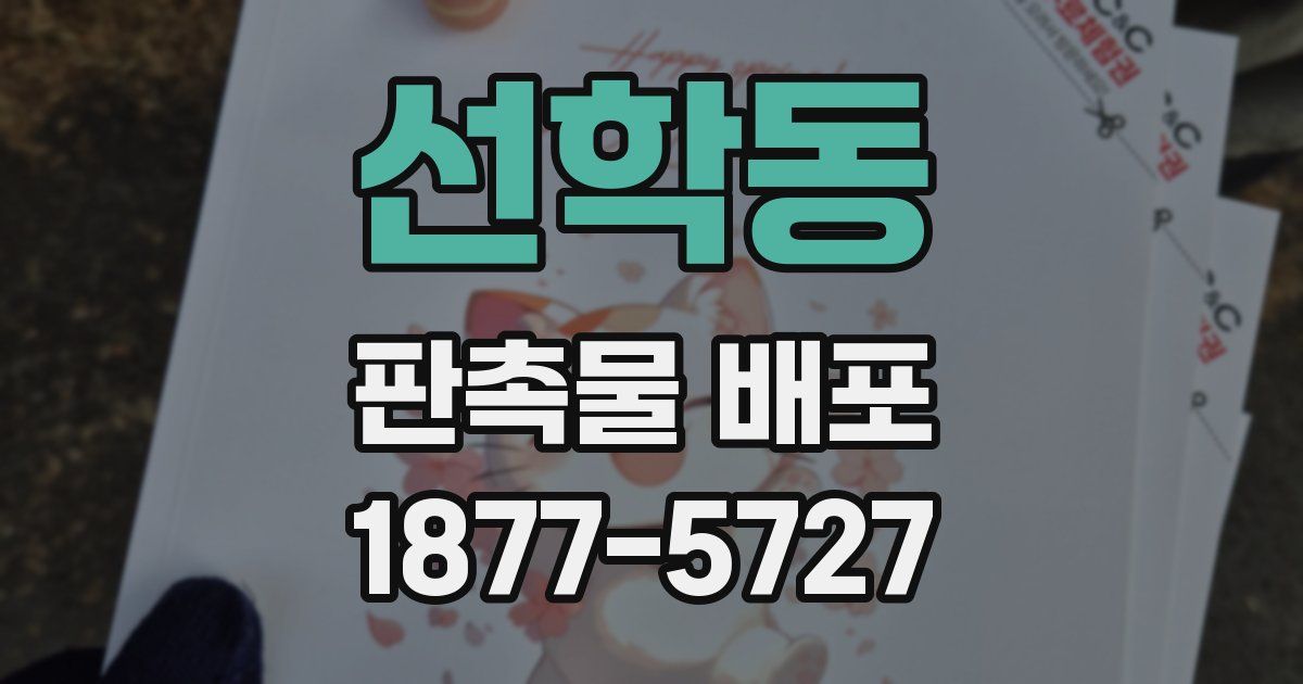 선학동 판촉물 배포
