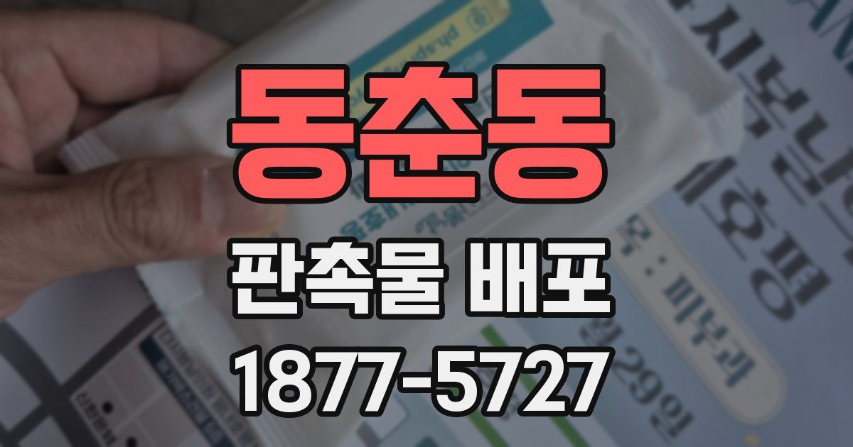 동춘동 판촉물 배포