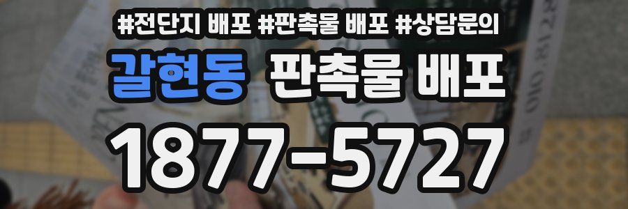 갈현동 판촉물 배포