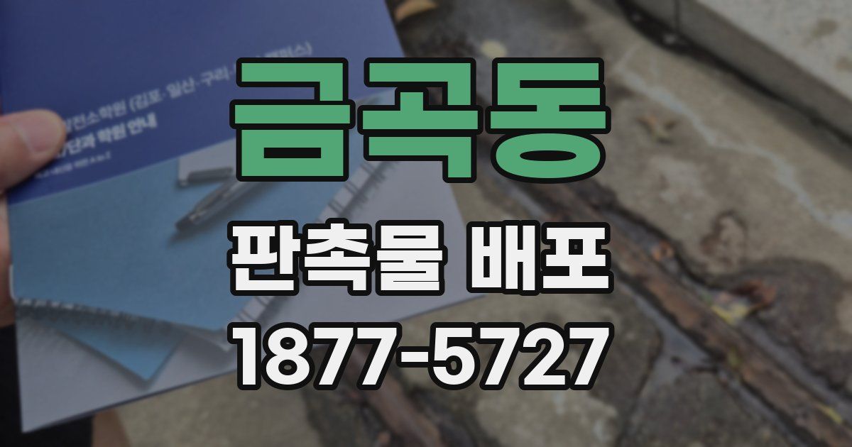 금곡동 판촉물 배포