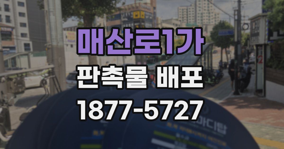 매산로1가 판촉물 배포