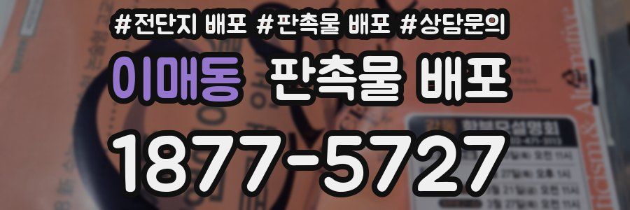 이매동 판촉물 배포