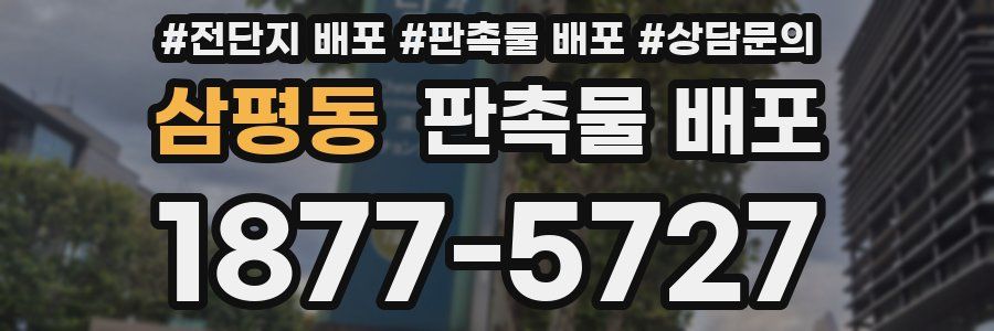 삼평동 판촉물 배포