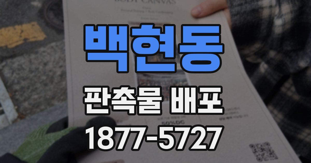 백현동 판촉물 배포