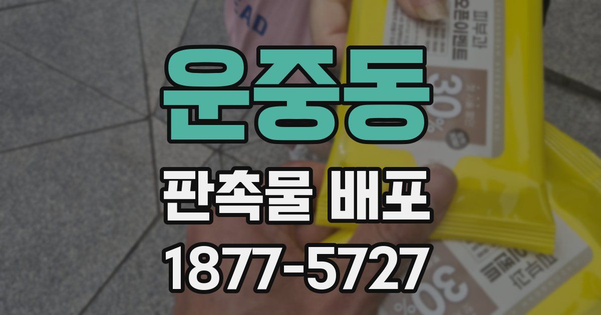 운중동 판촉물 배포