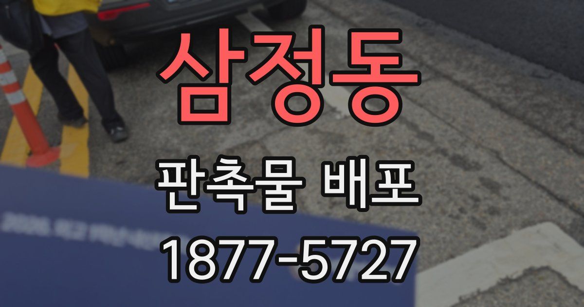 삼정동 판촉물 배포