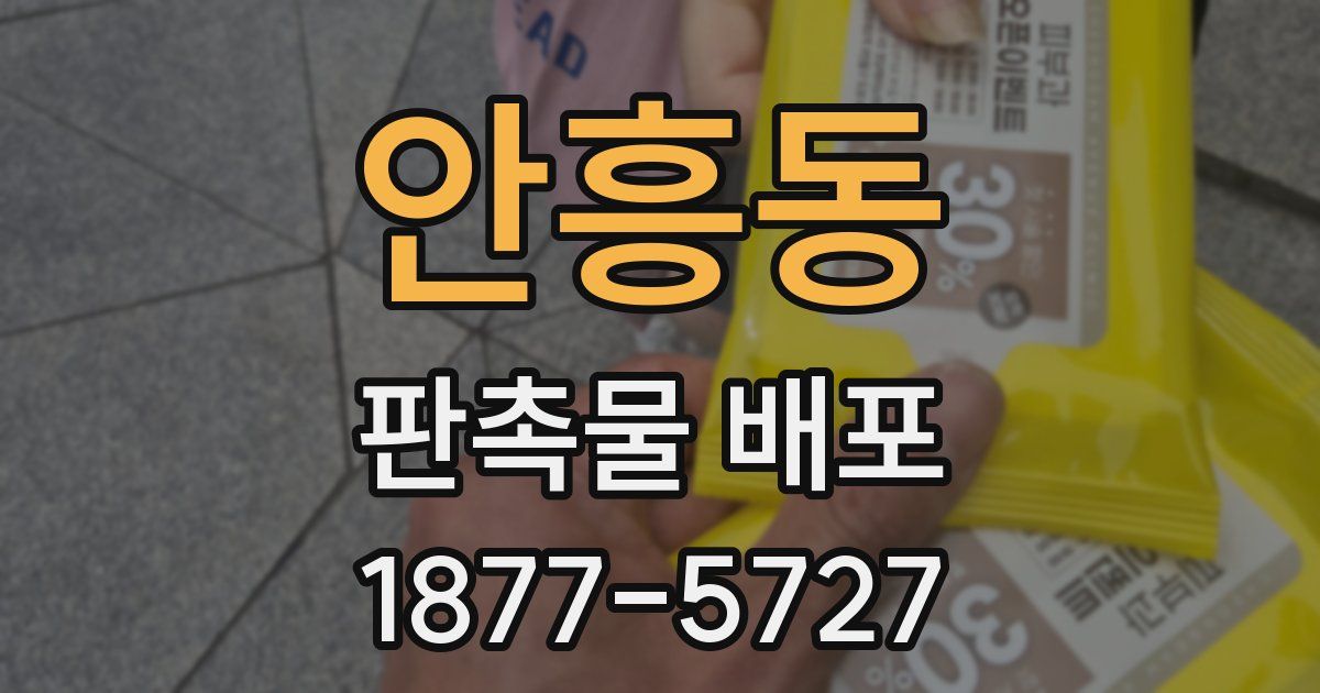 안흥동 판촉물 배포