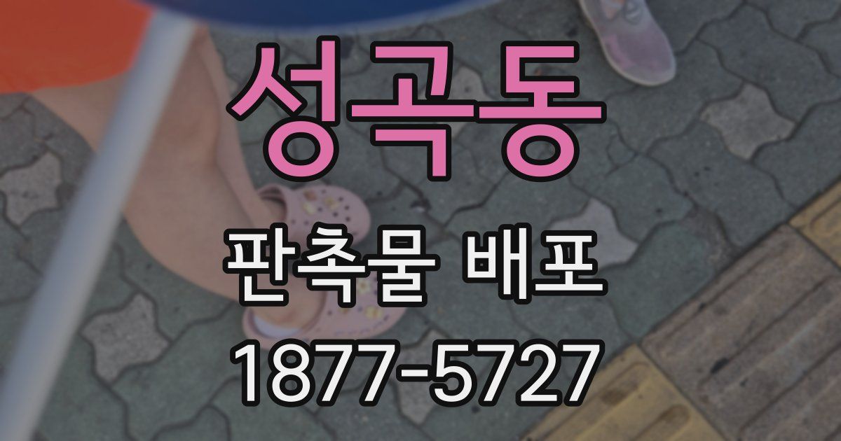 성곡동 판촉물 배포