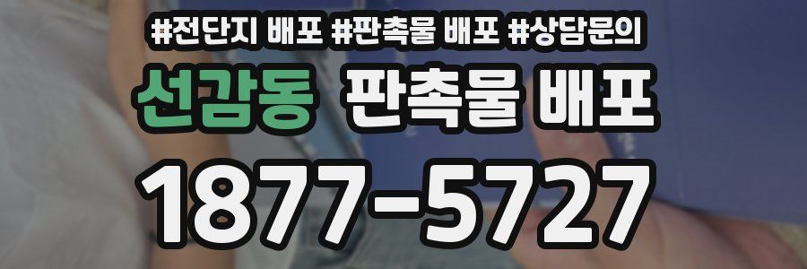 선감동 판촉물 배포