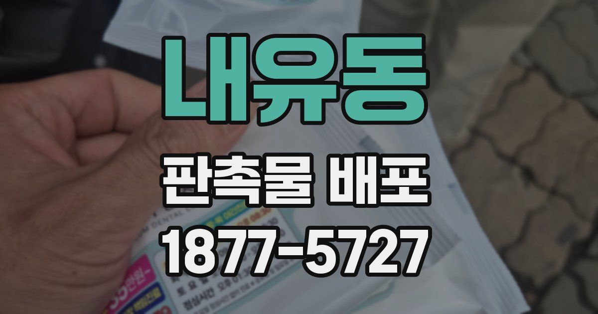 내유동 판촉물 배포