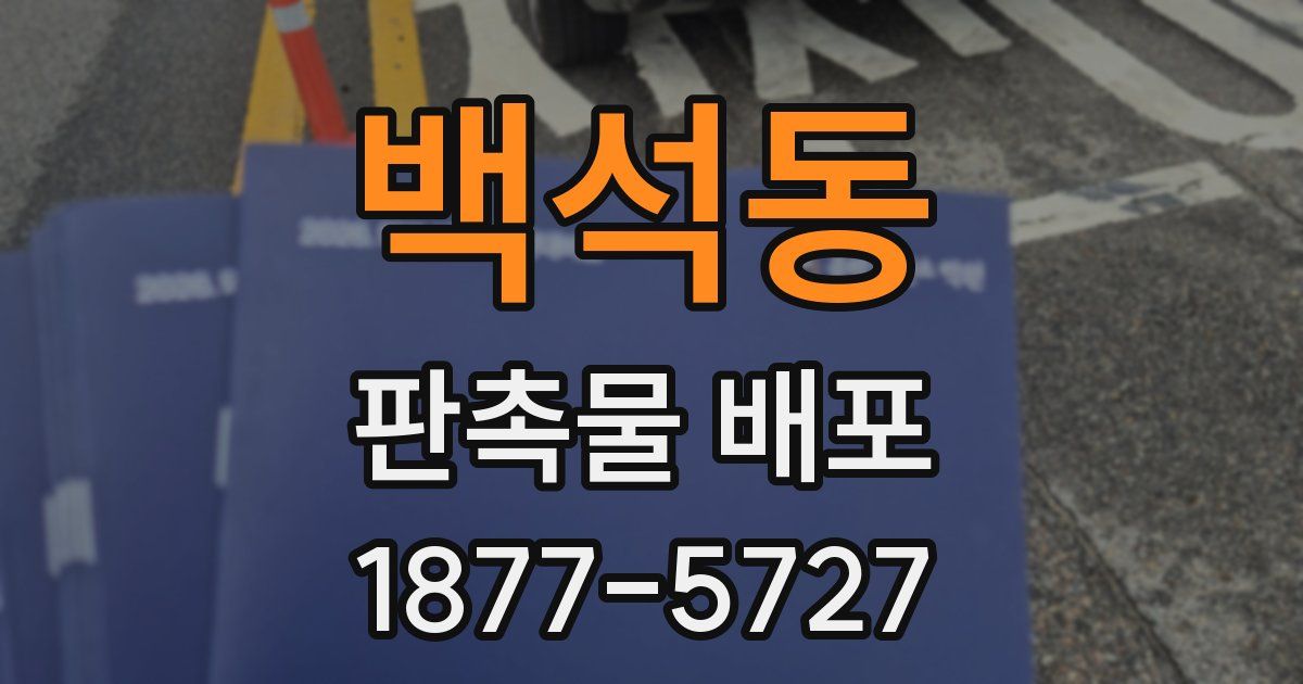 백석동 판촉물 배포