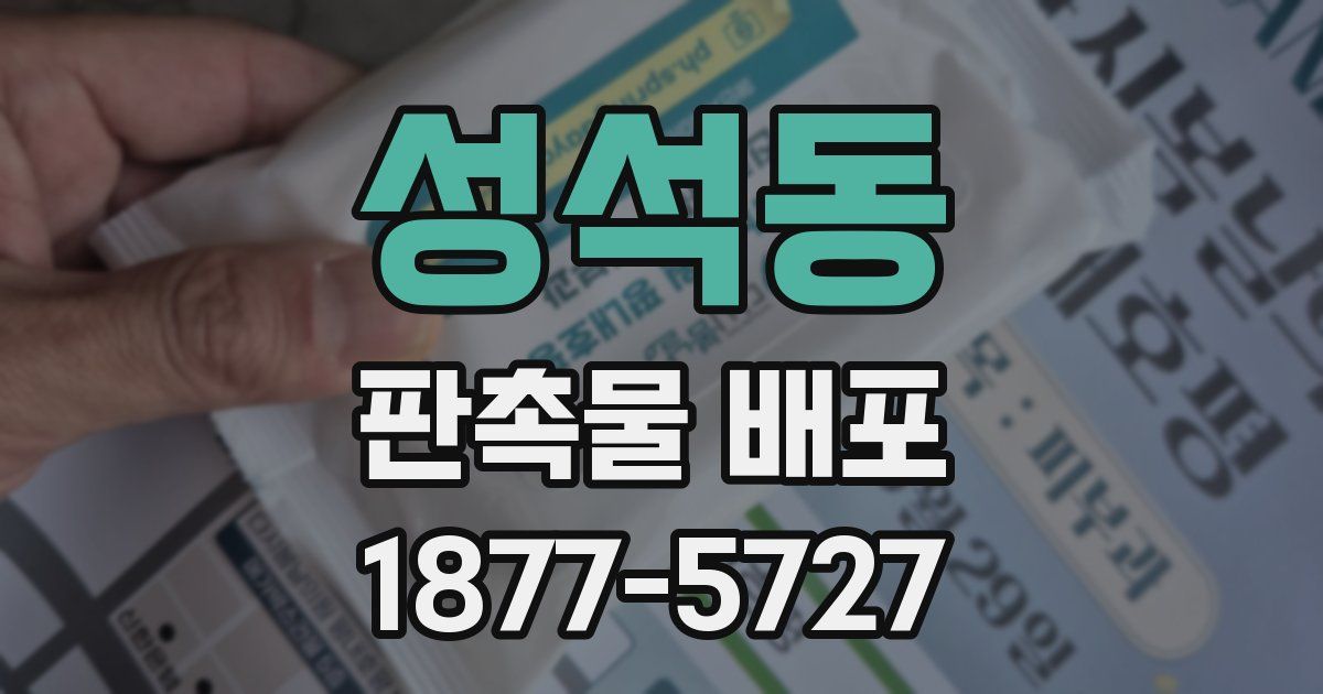 성석동 판촉물 배포