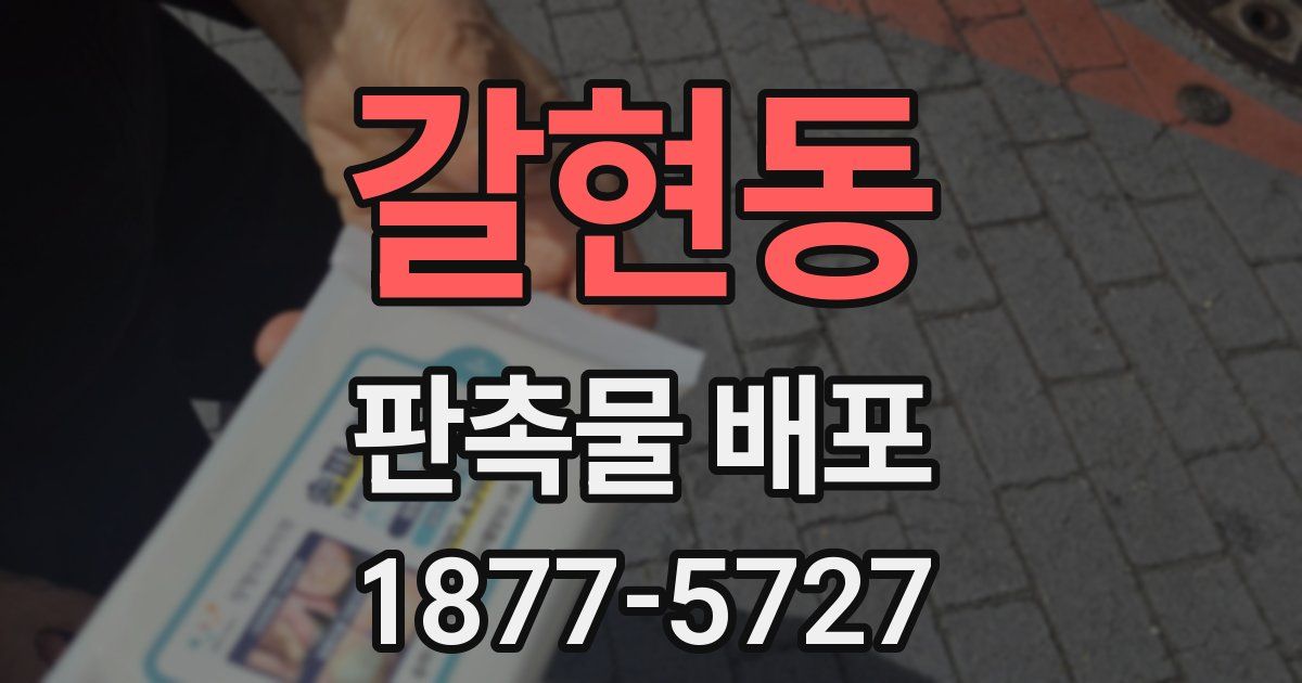 갈현동 판촉물 배포