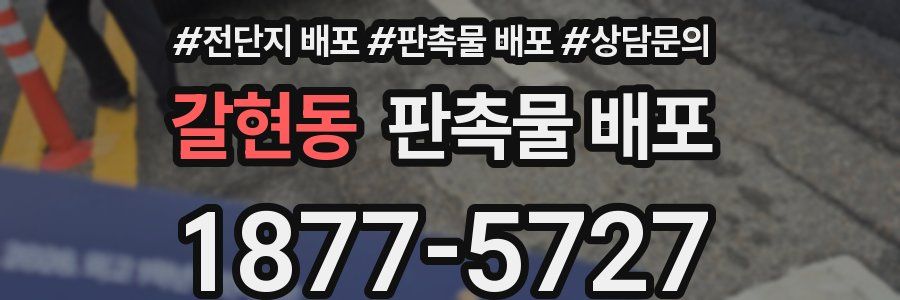 갈현동 판촉물 배포