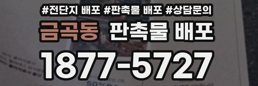 금곡동 판촉물 배포