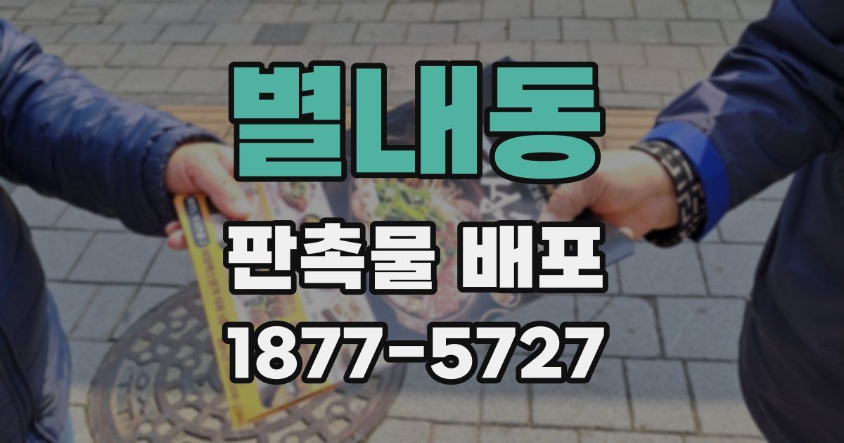 별내동 판촉물 배포