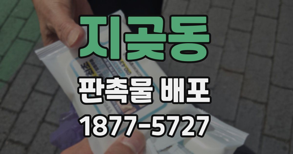 지곶동 판촉물 배포