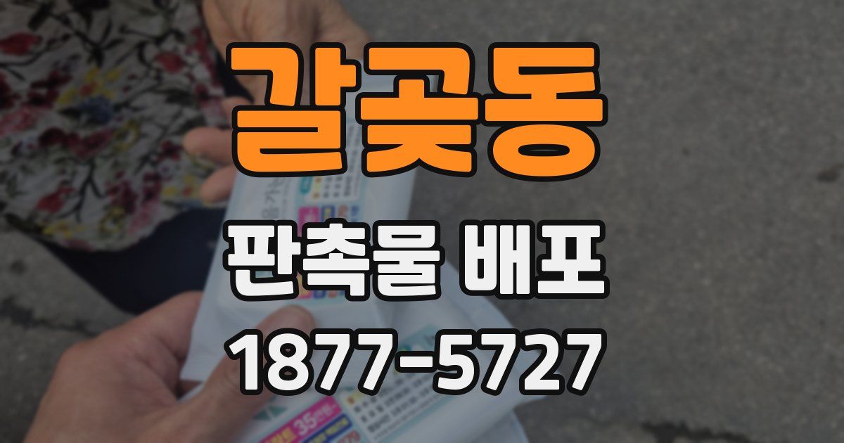 갈곶동 판촉물 배포