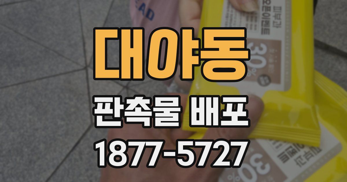 대야동 판촉물 배포